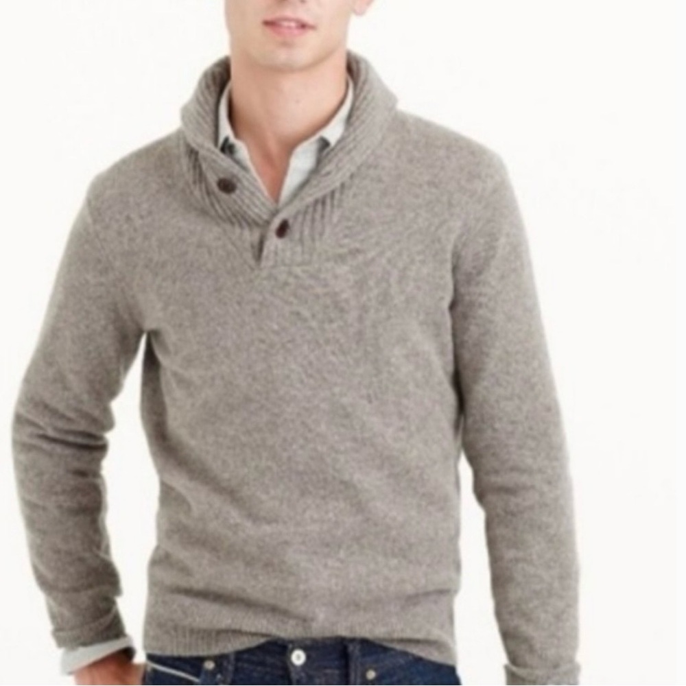 J. Crew Cowl Neck Lambs Wool Sweater for Men
